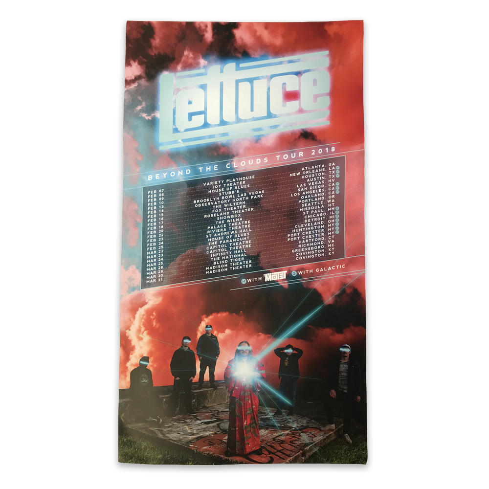 Lettuce Beyond the Clouds Tour Poster Lettuce Merchandise