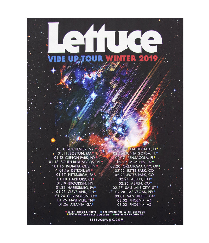 Lettuce Vibe Up Winter 2019 Tour Poster Lettuce Merchandise