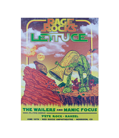 Lettuce Rage Rocks Poster (SW)